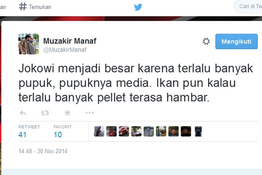 Jubir PA: Twitter @MuzakirManaf Palsu, Bukan Milik Wagub Aceh